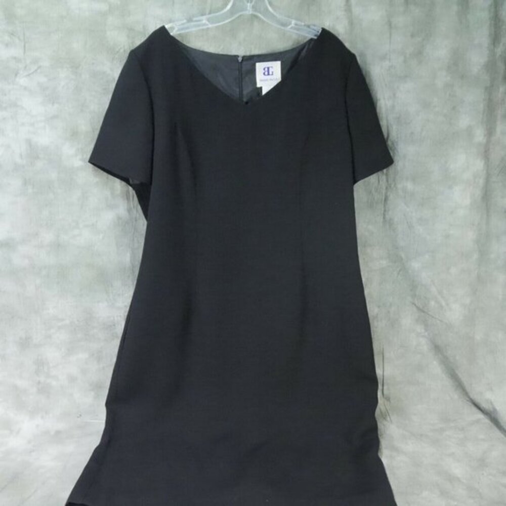 EUC Bahari Group Solid Black Sheath‎ Dreass Vintage Size 18T  S-8777